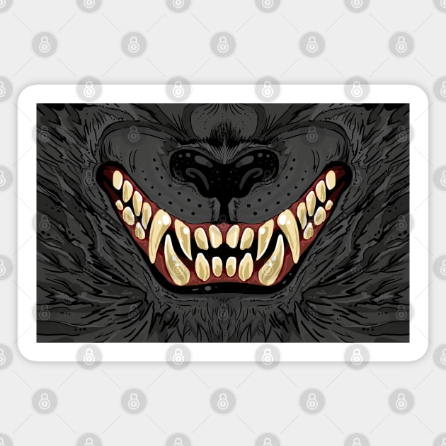 WereWolf Snarl Graphic Sticker by NonDecafArt